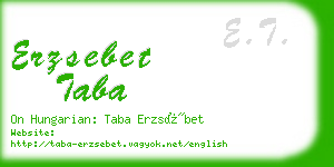 erzsebet taba business card